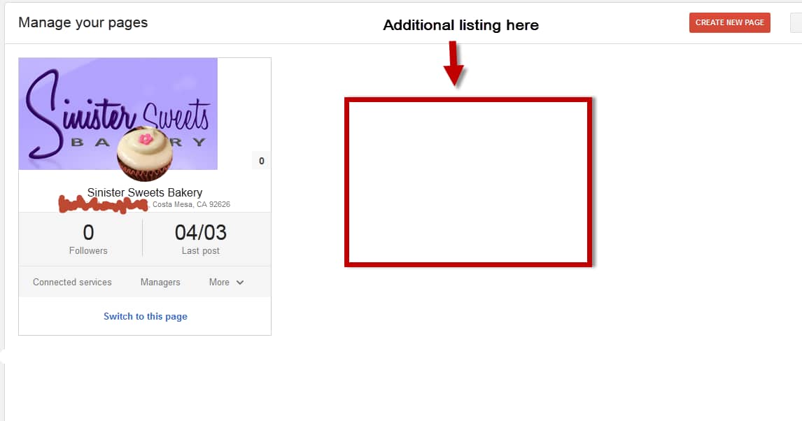 multiple listings can be managed through one account int he G+ local dashboard