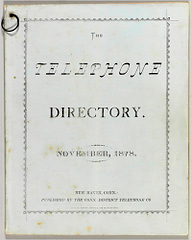 The first telephone directory, New Haven, 1878