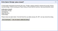 Google Places - Change Confirmation