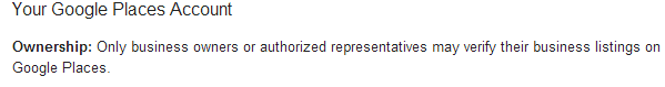 google places guidelines ownership and authorized representatives