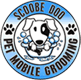 Pet Mobile Grooming - Scoobe Doo - Local Splash a blue and white logo for a dog grooming business