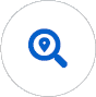 Search Icon- Local Splash a magnifying glass with the icon search on it