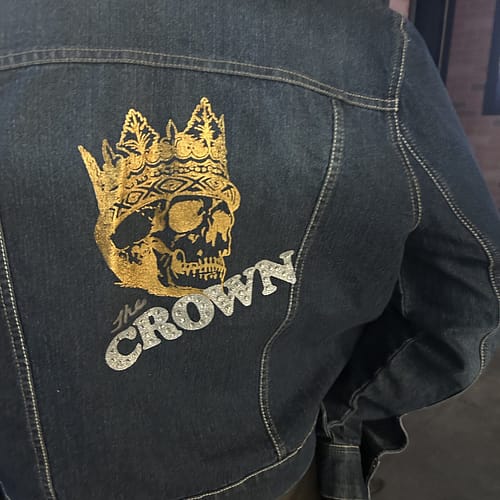 Crown with Skull Jean Jacket (C-1)
