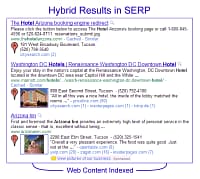 Hybrid Results in Search Engine Result Page