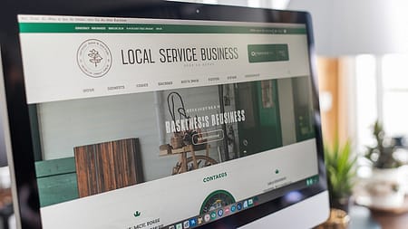 Website design example for local home services business