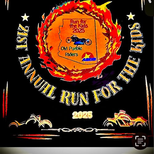 Old Pueblo Riders Shirt Design 2 – 21st Annual Run for the Kids (2025 Edition)