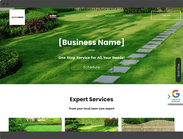 a web page for a landscaping company