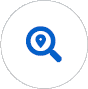 a magnifying glass with the icon search on it